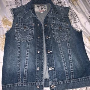 True religion Jean Vest Mens size XL